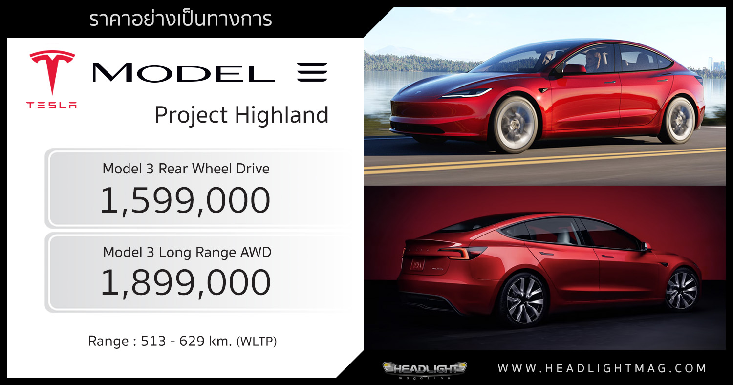 รีวิว Tesla Model 3 Highland 2025 จัดจ้าน ทุกสีสัน!!